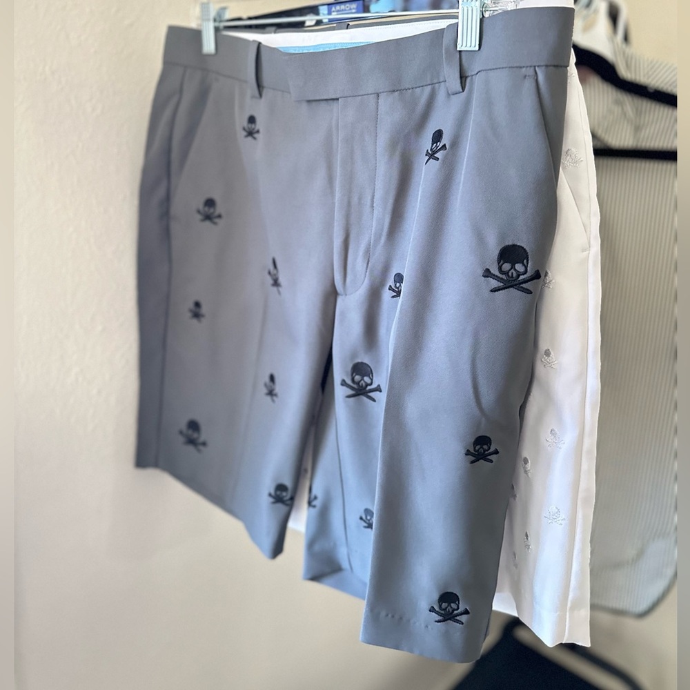 2 PAIRS G/FORE GOLF Killer T SHORTS SKULL SIZE 34 - Picture 4 of 8